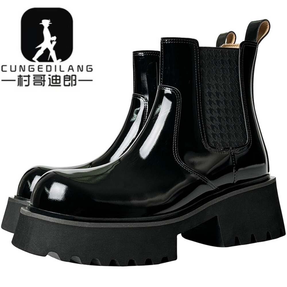 Men'S Shoes Increase Height - أحذية تشيلسي الرجالية الشتوية بكعب خفي،